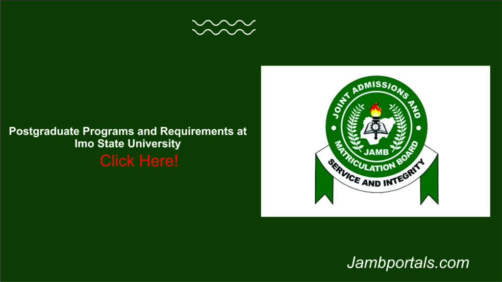 Postgraduate Programs and Requirements at Imo State University-jambportals